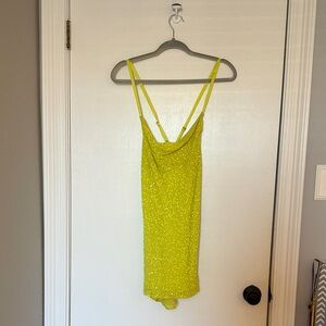 Show me your mumu- Lime Green Spaghetti Strap Dress- size small